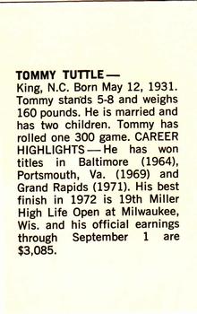 1973 PBA Bowling #NNO Tommy Tuttle Back